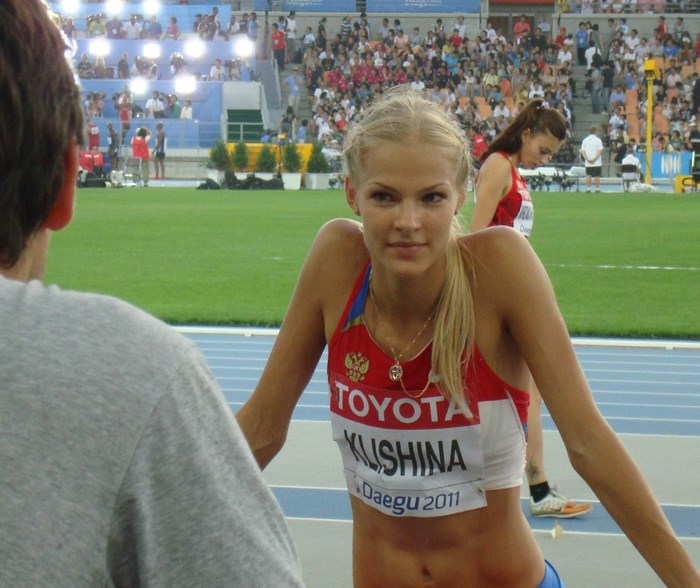 Darya Klishina at Daegu 2011 Athletics Event