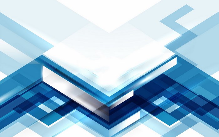 Abstract geometric shapes with blue and white colors