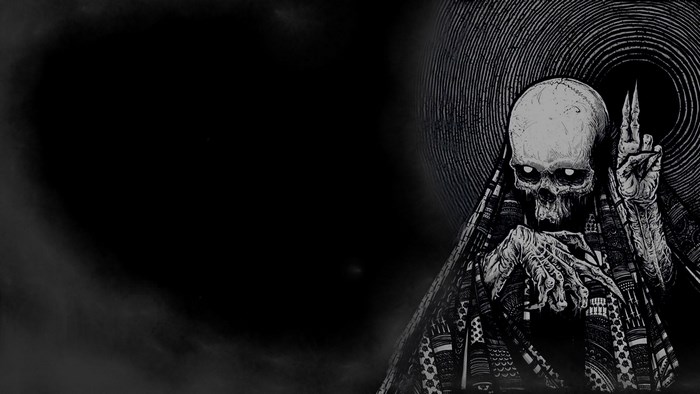 Grim Reaper with swirling background