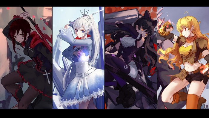 RWBY Team Portrait with Dynamic Poses