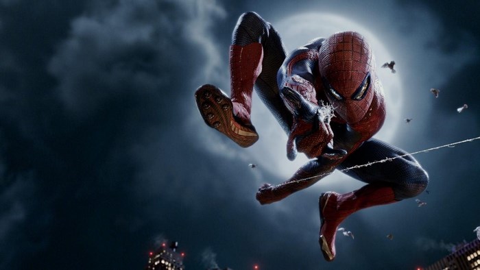 The Amazing Spider-Man Swinging at Night