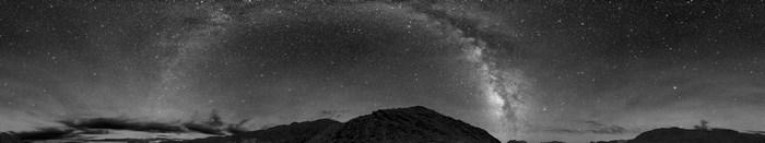 Milky Way over mountains