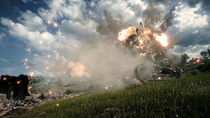 Battlefield 1 tank explosion