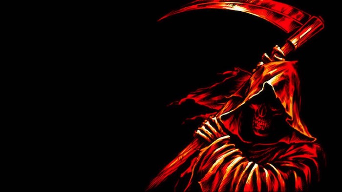 Fiery Grim Reaper with Scythe