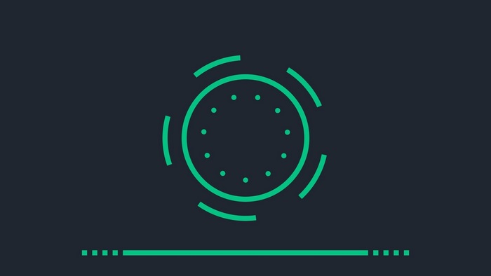 Minimalist Green Loading Circle and Line