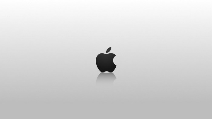 Apple Logo on White Background