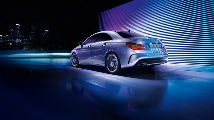 Mercedes-Benz CLA Coupe at Night