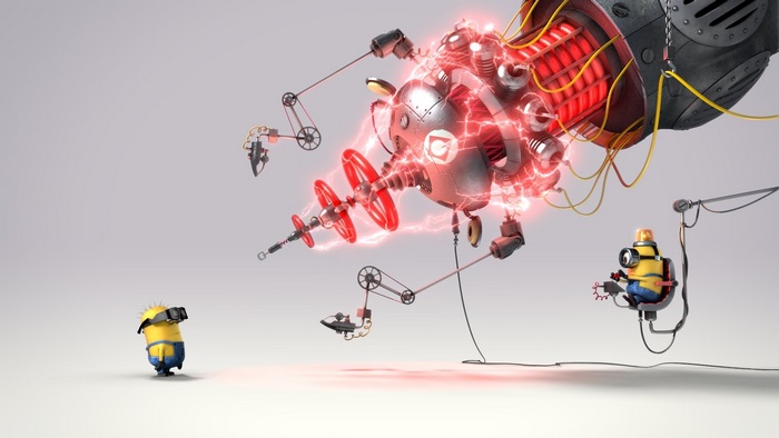 Minions with a large electrical device