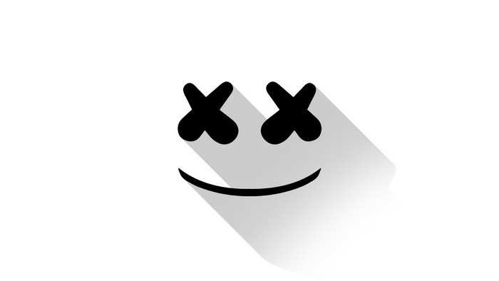 Marshmello face with shadow