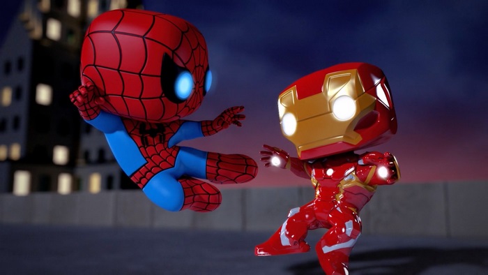 Iron Man vs Spider-Man Animated Duel