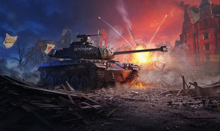 World of Tanks battle scene