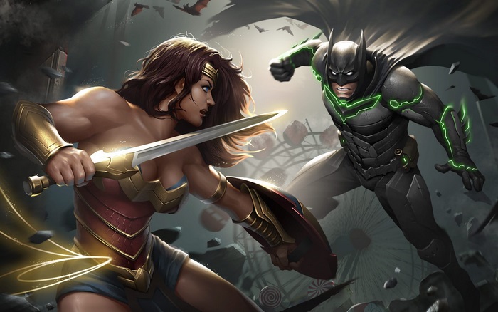 Wonder Woman vs Batman from Injustice 2