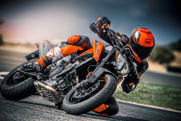 KTM 790 Duke motorcycle on a track
