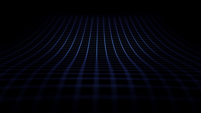 4K Abstract Dark Blue Grid Waves
