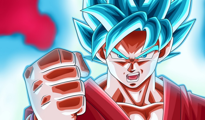 Son Goku Fierce Pose Super Saiyan Blue 4K