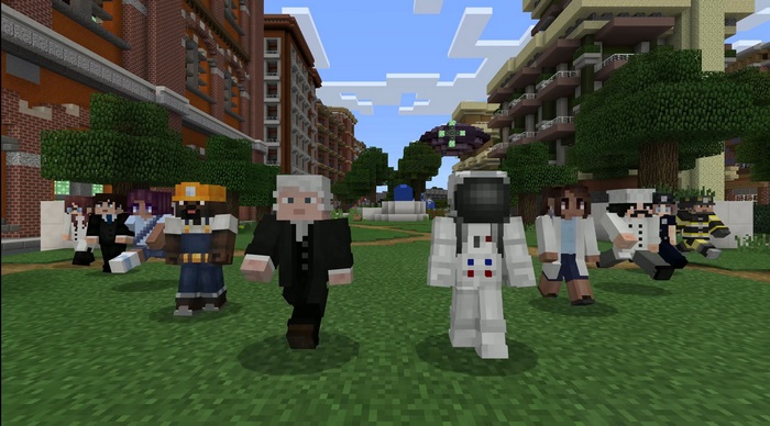 Minecraft 4K Edition with diverse characters