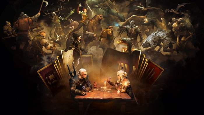Geralt and Ciri playing Gwent from The Witcher 4K