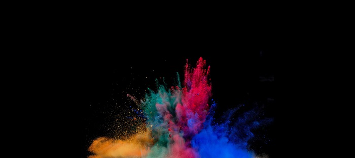 Colorful powder explosion 4K