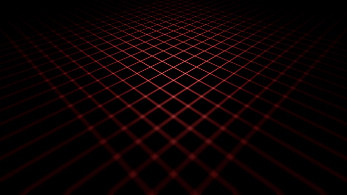 Red grid on black background