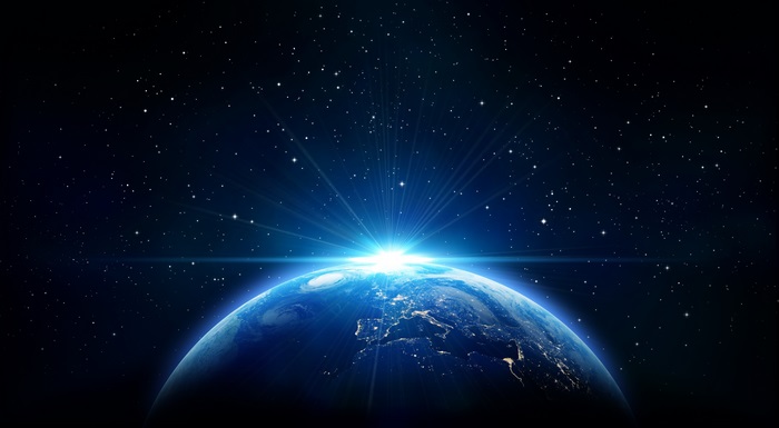 4K Earth Sunrise in Space