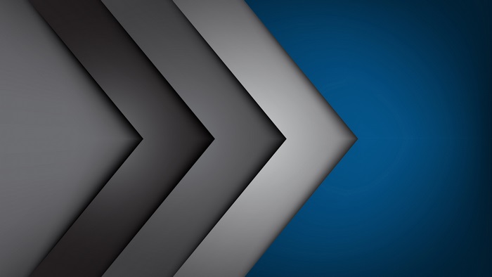 Abstract 4K Arrows on Blue Background