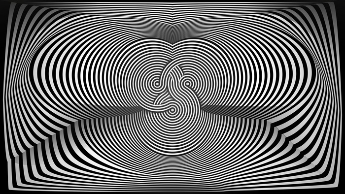 4K Black and White Optical Illusion Spiral Art