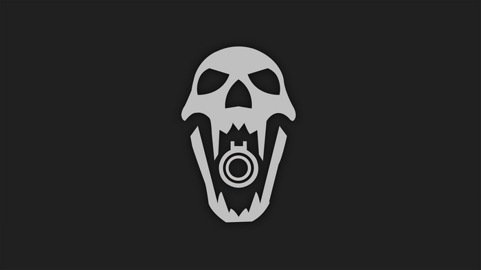 Skull with scope logo 4K