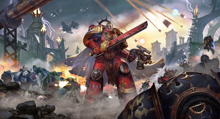 Warhammer 40K 4K battle scene