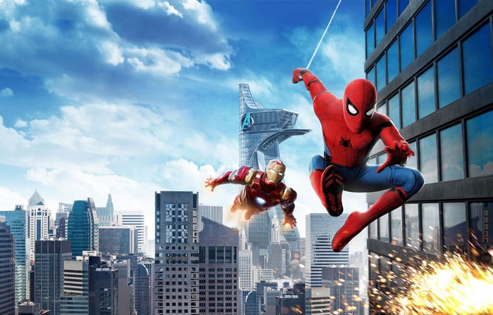 Spider-Man and Iron Man in Spider-Man: Homecoming 4K