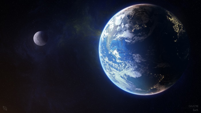 Earth and Moon from Space 4K