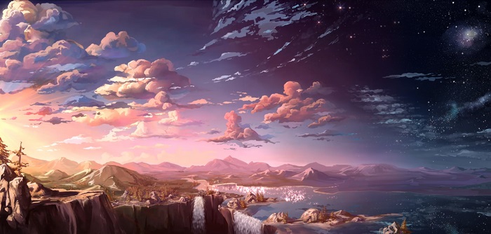 Sword Art Online Stunning 4K Sunset Landscape