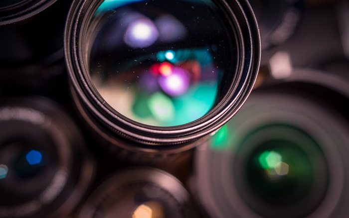 Camera lenses with reflections