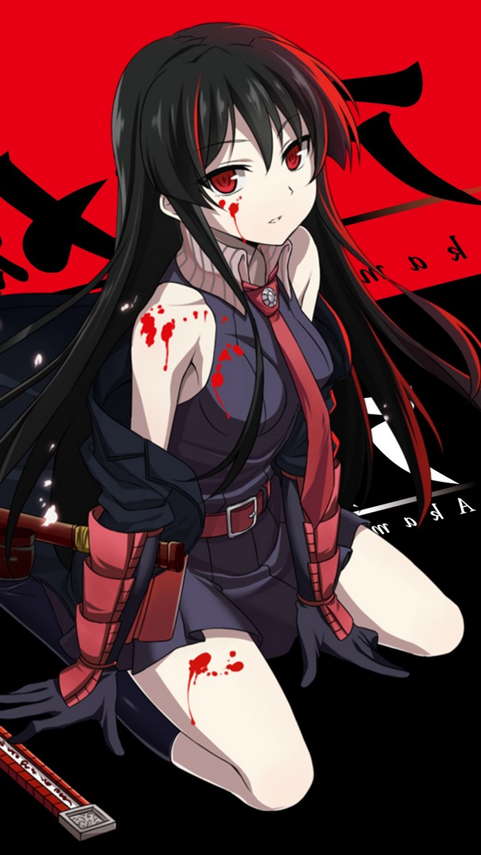Akame from Akame ga Kill with Blood Splatter