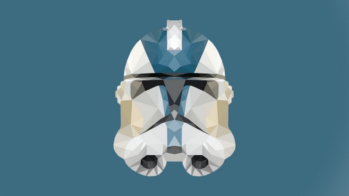 Star Wars Stormtrooper Helmet Minimalist Art