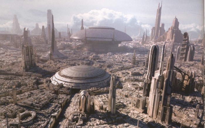 Coruscant cityscape from Star Wars