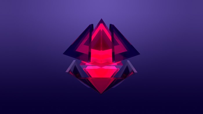 Abstract geometric crystal formation with facets