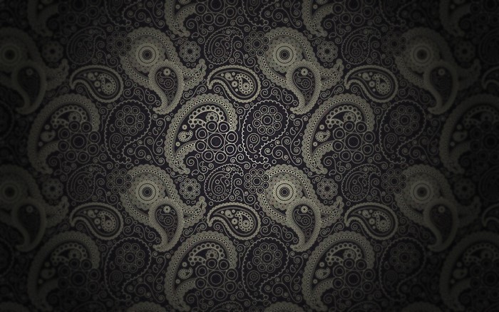 Dark paisley pattern with gradient