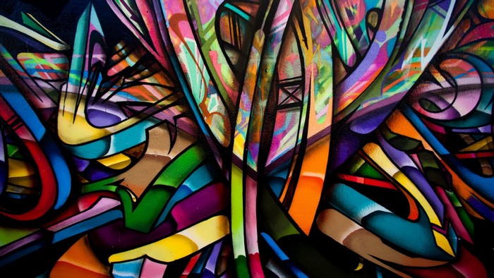 Abstract colorful graffiti artwork