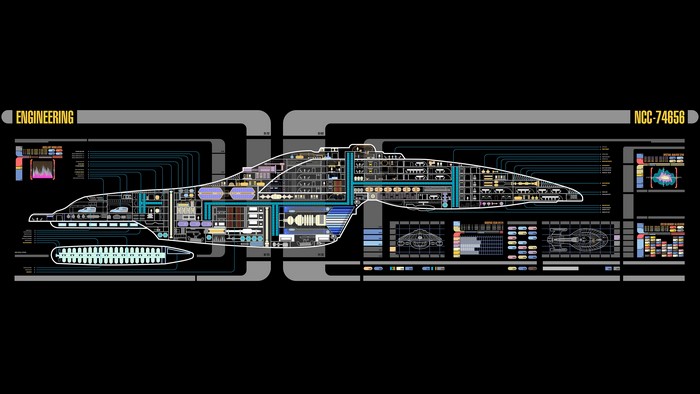 USS Voyager Engineering LCARS Interface