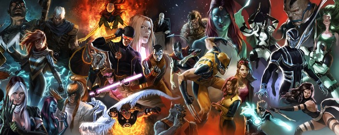 X-Men characters collage