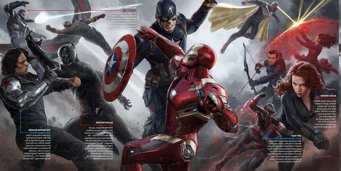 Captain America Civil War characters fighting