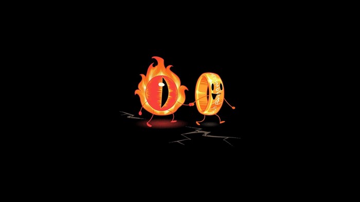 The Eye of Sauron and the One Ring from Lord of the Rings