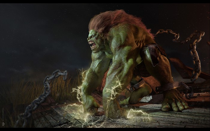 Blanka from Street Fighter CGI