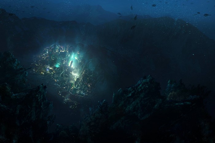 Rapture from Bioshock underwater city