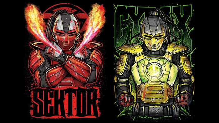 Sektor and Cyrax from Mortal Kombat