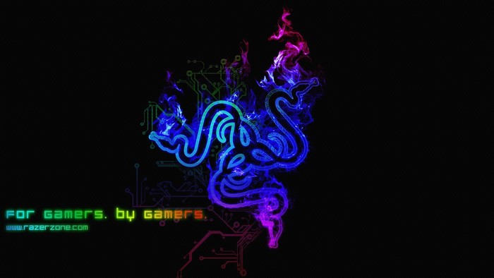 Razer logo with "For gamers. by gamers." text