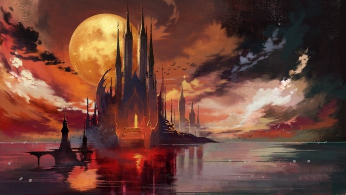 Bloodstained: Ritual of the Night Castle at Sunset