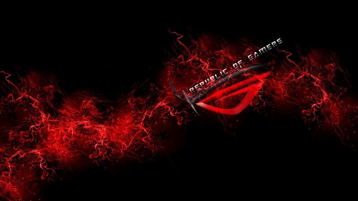 Republic of Gamers logo with red energy