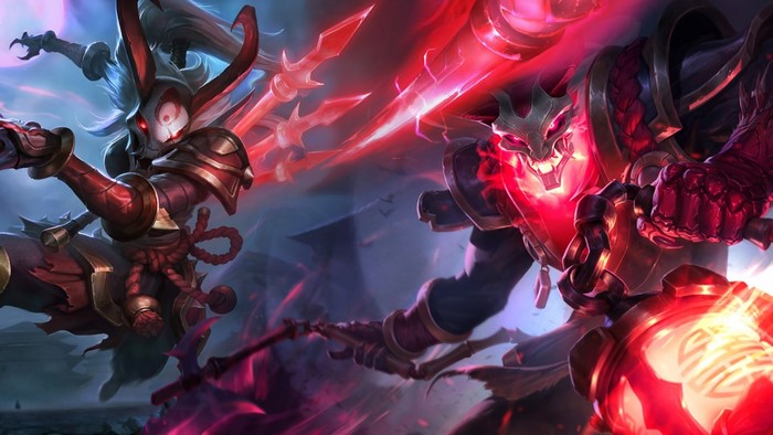 Kalista and Thresh from League of Legends