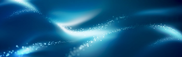 Abstract blue light streaks with particles